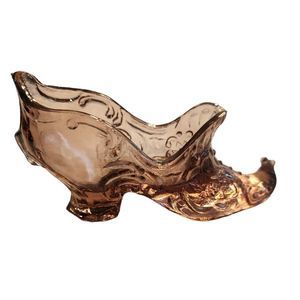 Moser Purple Victorian Elf Slipper vintage glass